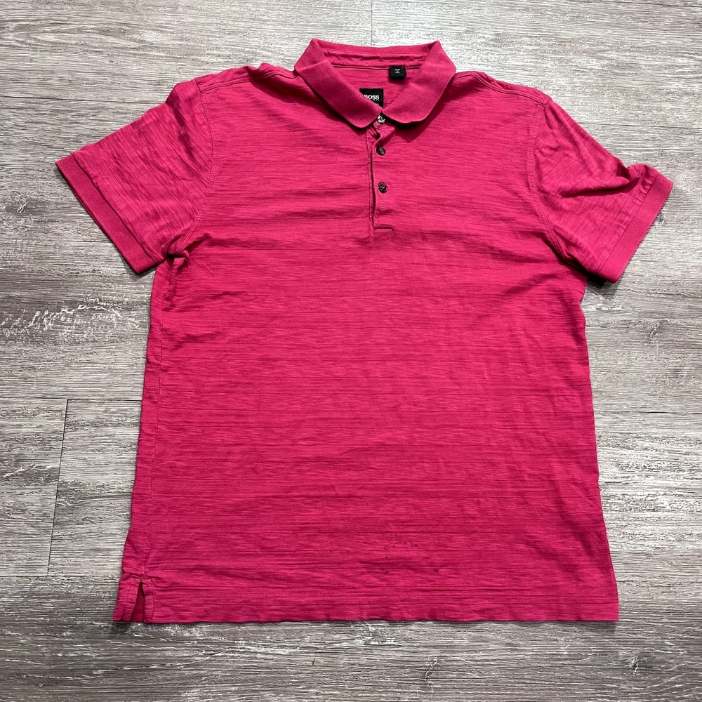 Hugo Boss Polo Shirt Womens Large Short Sleeve Casual Classiccore Lounge Adult